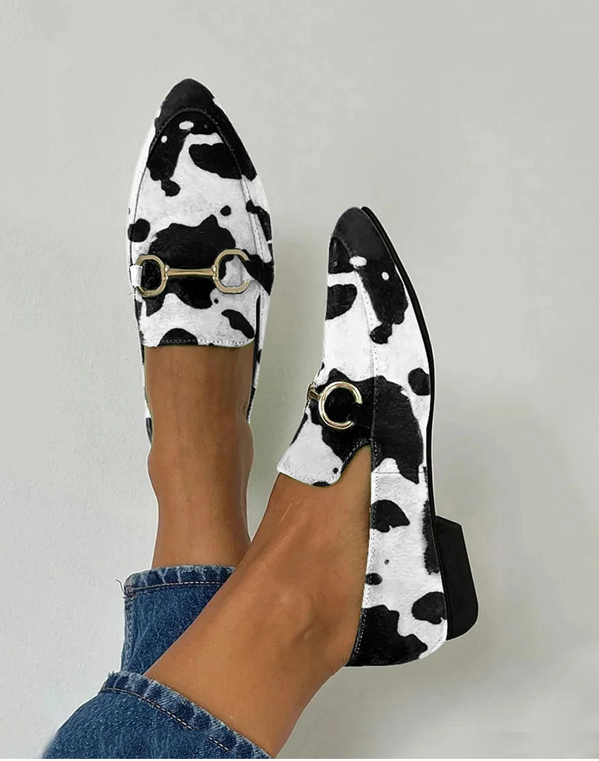 Mocasines estampados con hebilla Anna