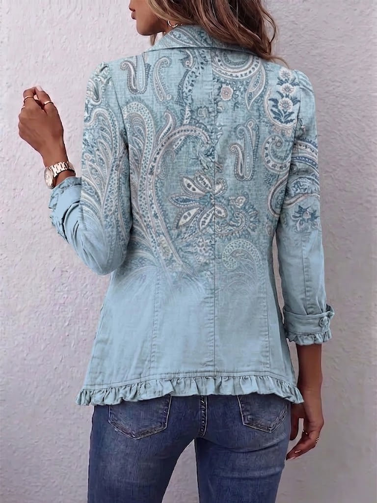 Chaqueta cachemira vintage con volantes Asunción