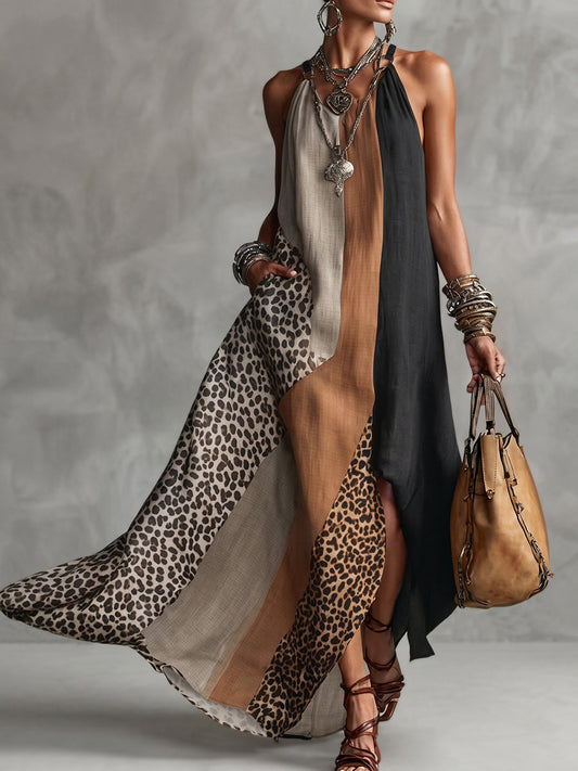 Vestido largo de leopardo Soraya