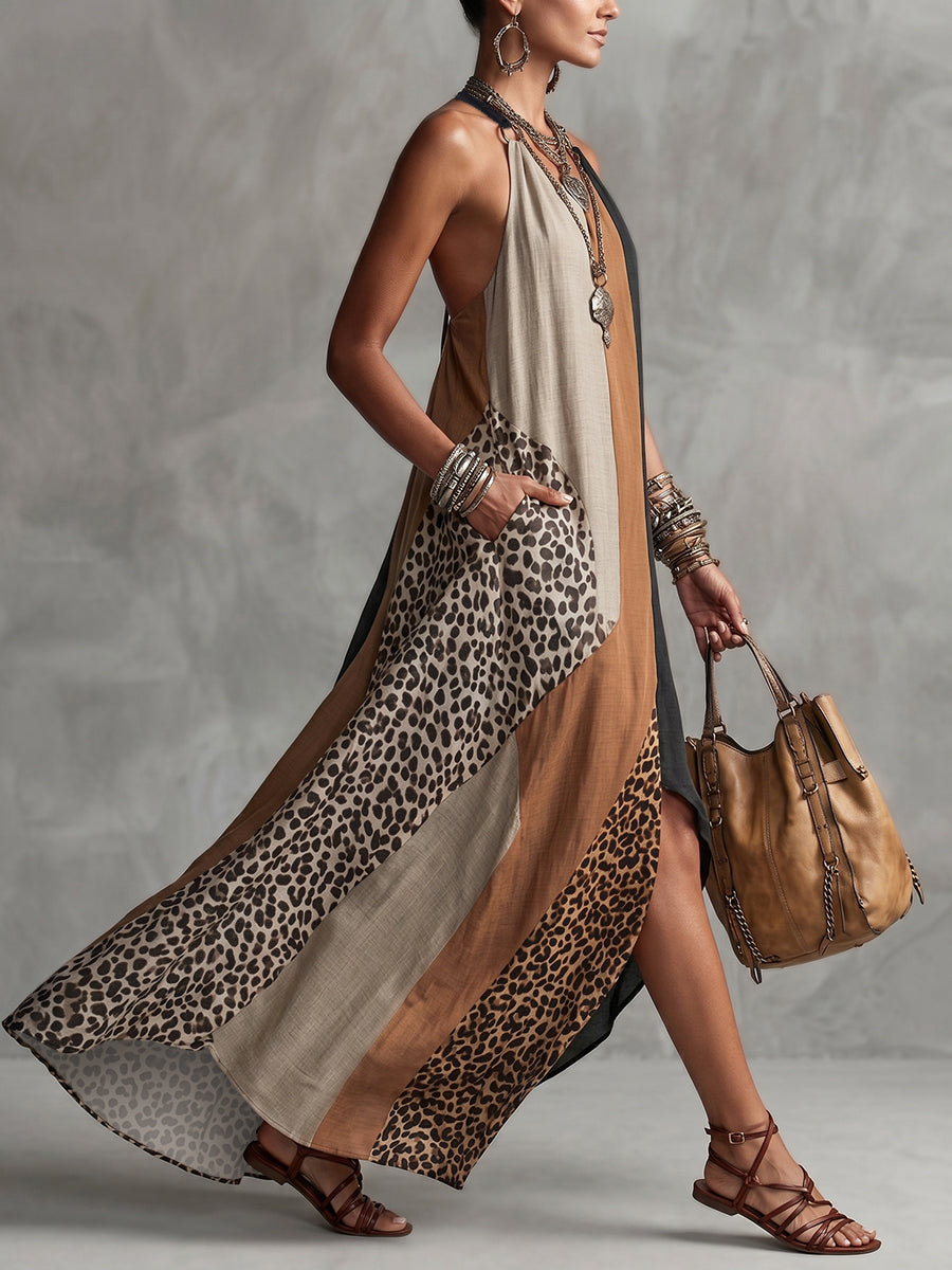 Vestido largo de leopardo Soraya