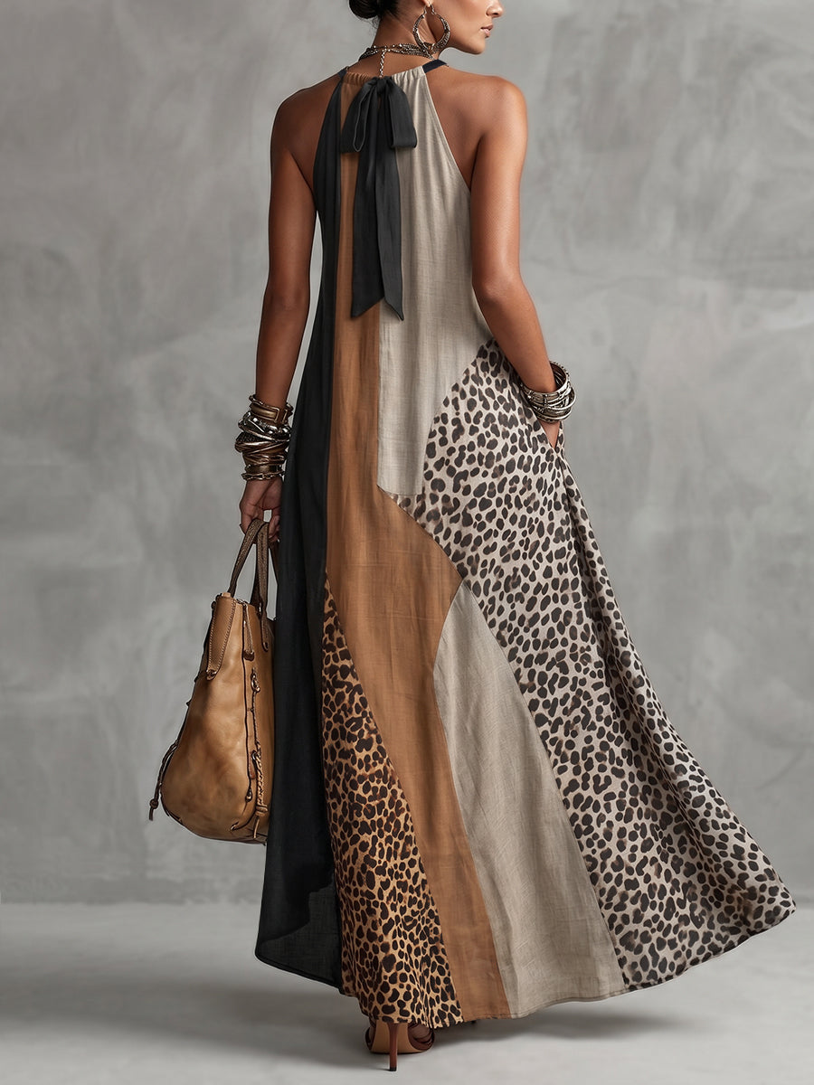 Vestido largo de leopardo Soraya