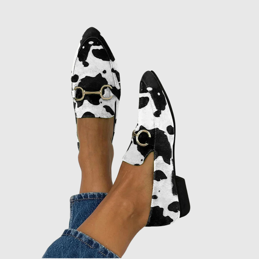 Mocasines estampados con hebilla Anna