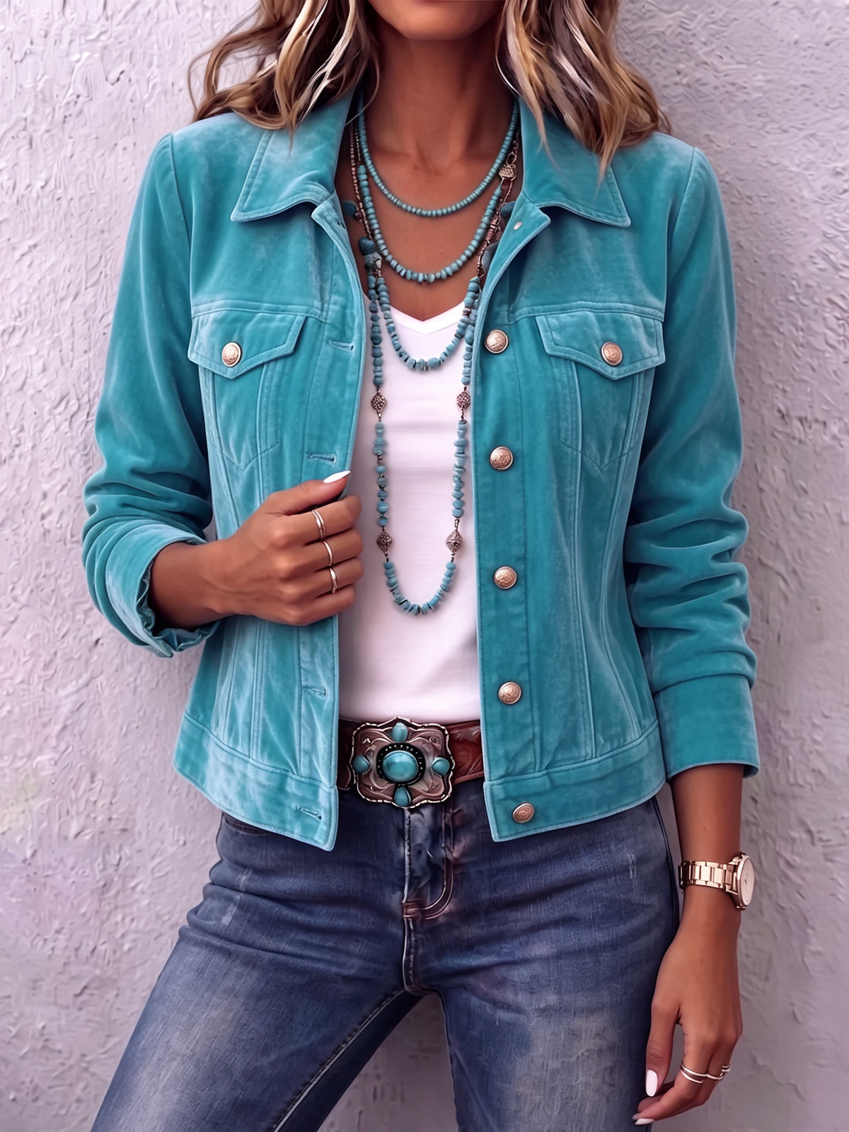 Chaqueta de terciopelo boho de inspiración vintage Diana